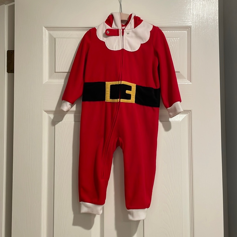 Carter’s footless Santa zip up size 2t